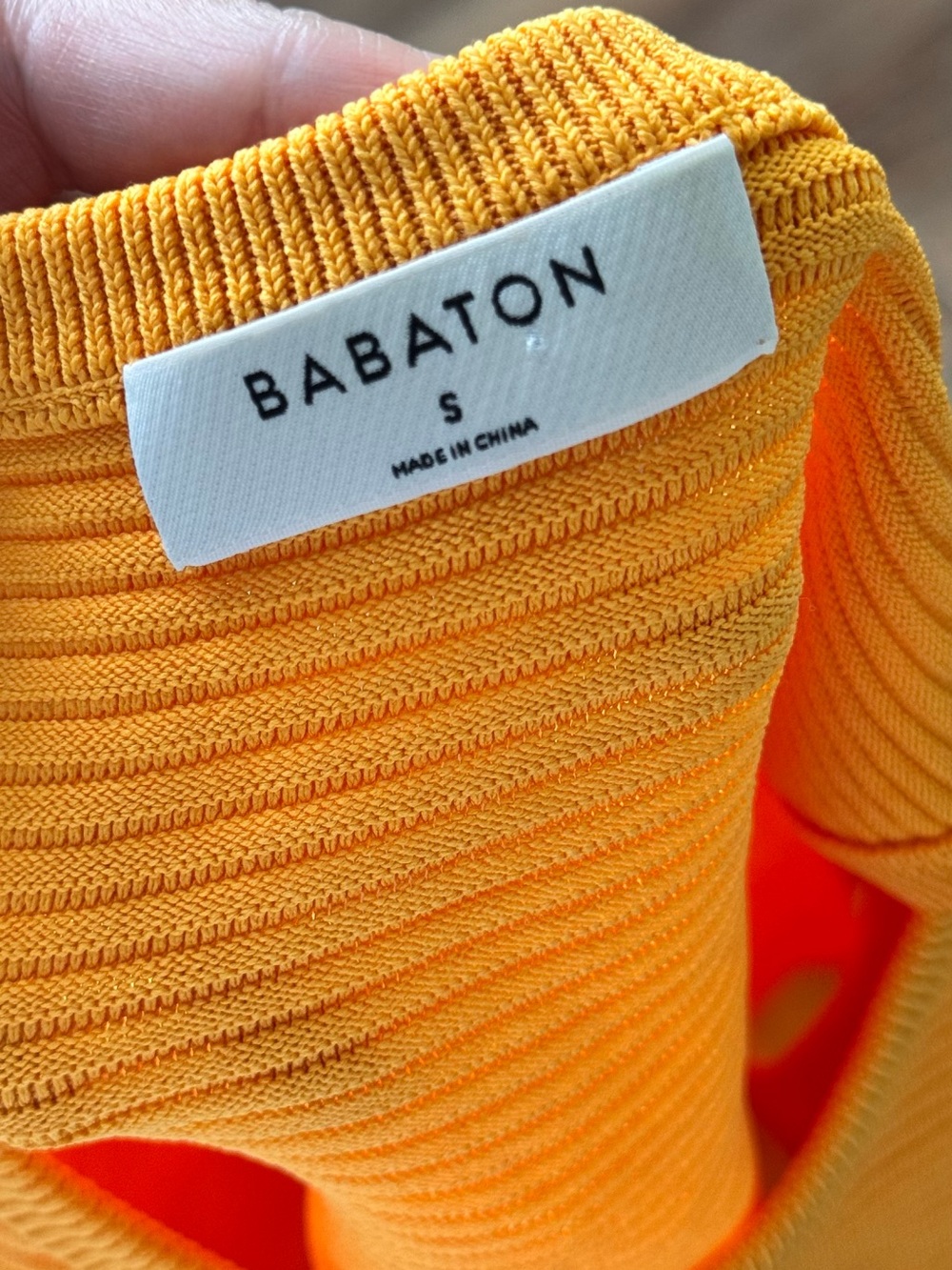 Babaton Ribbed Tank Top in Bright Orange